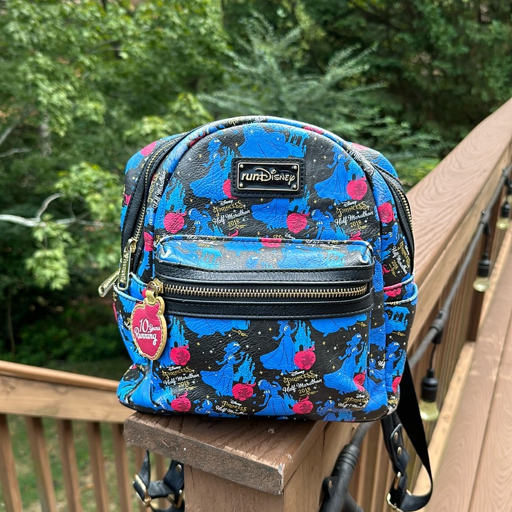 Rare Loungefly Run Disney 2018 Princess Half Marathon backpack Purse bag tote
